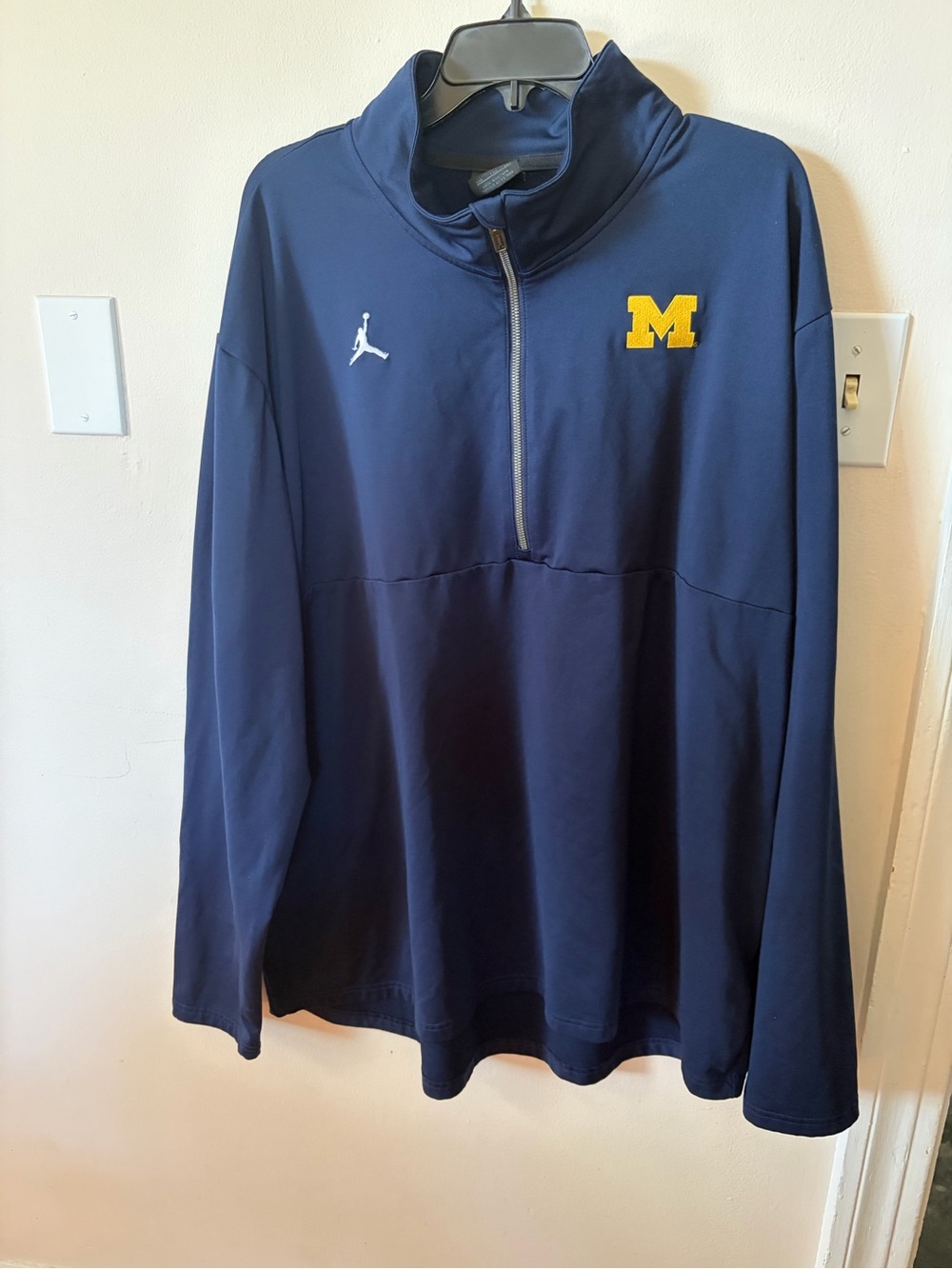 Jordan Michigan Navy Quarter-Zip Pullover XXL
